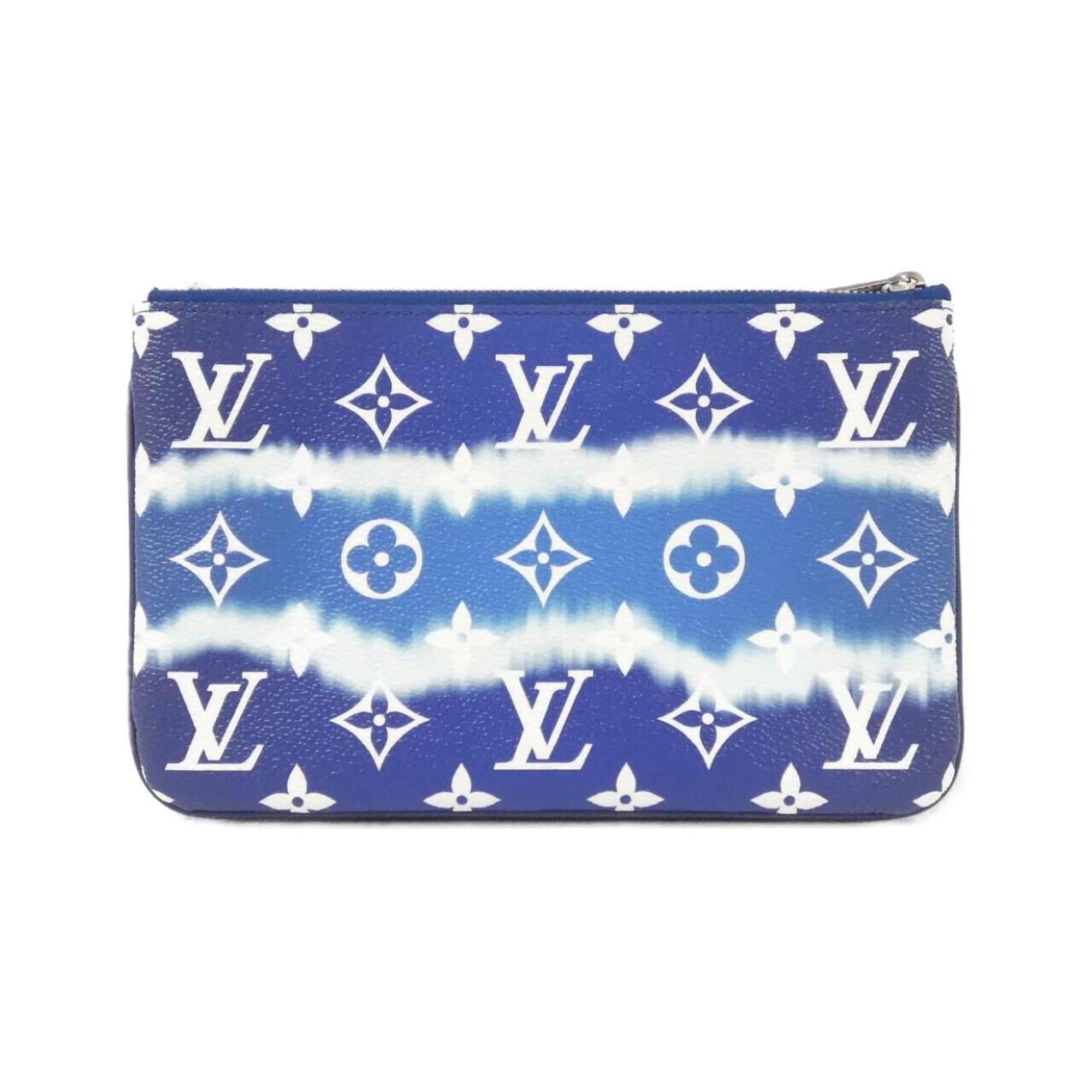 Louis Vuitton Blue Coated Canvas Pochette Shoulder Bag