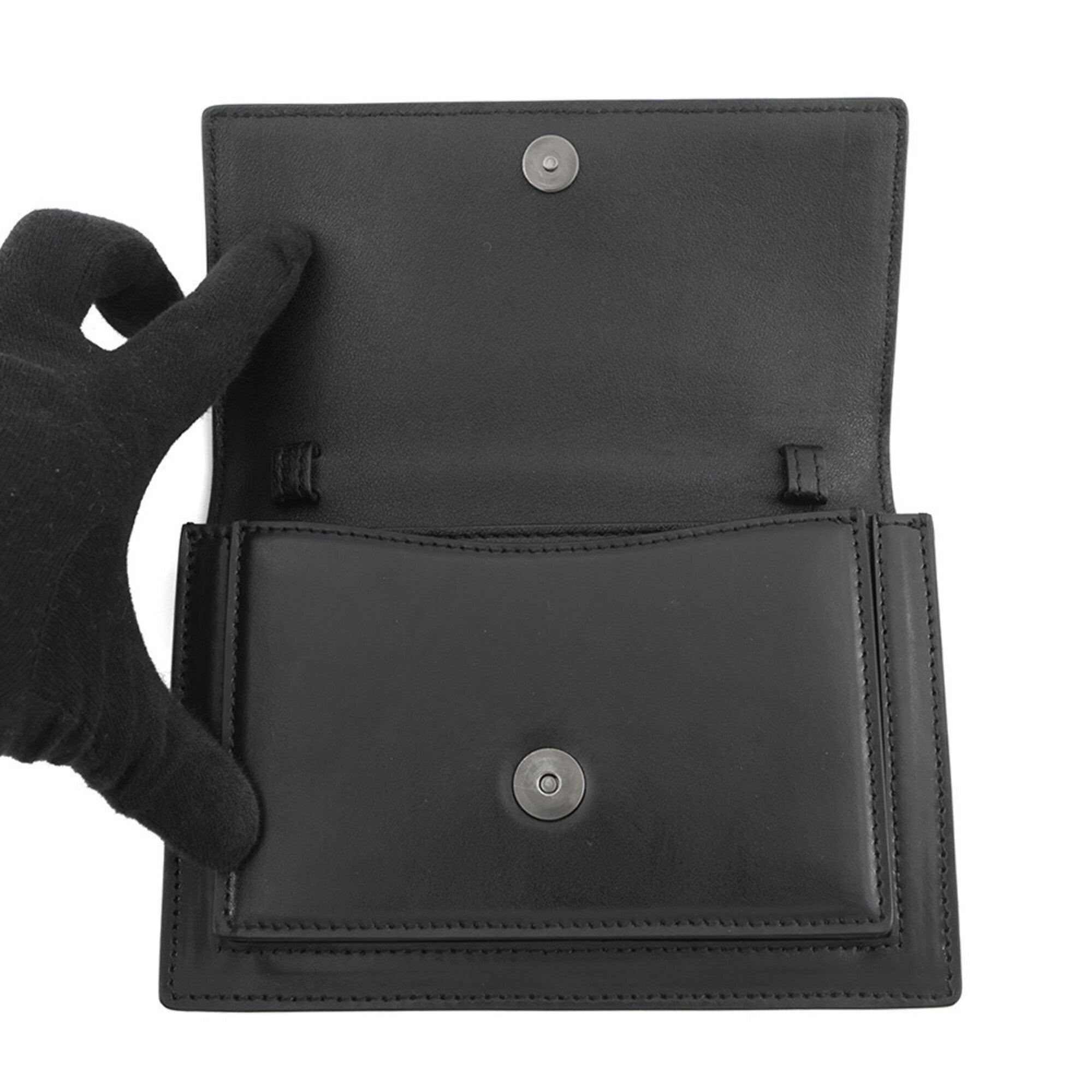 Balenciaga Black Leather Handbag Pouch Shoulder