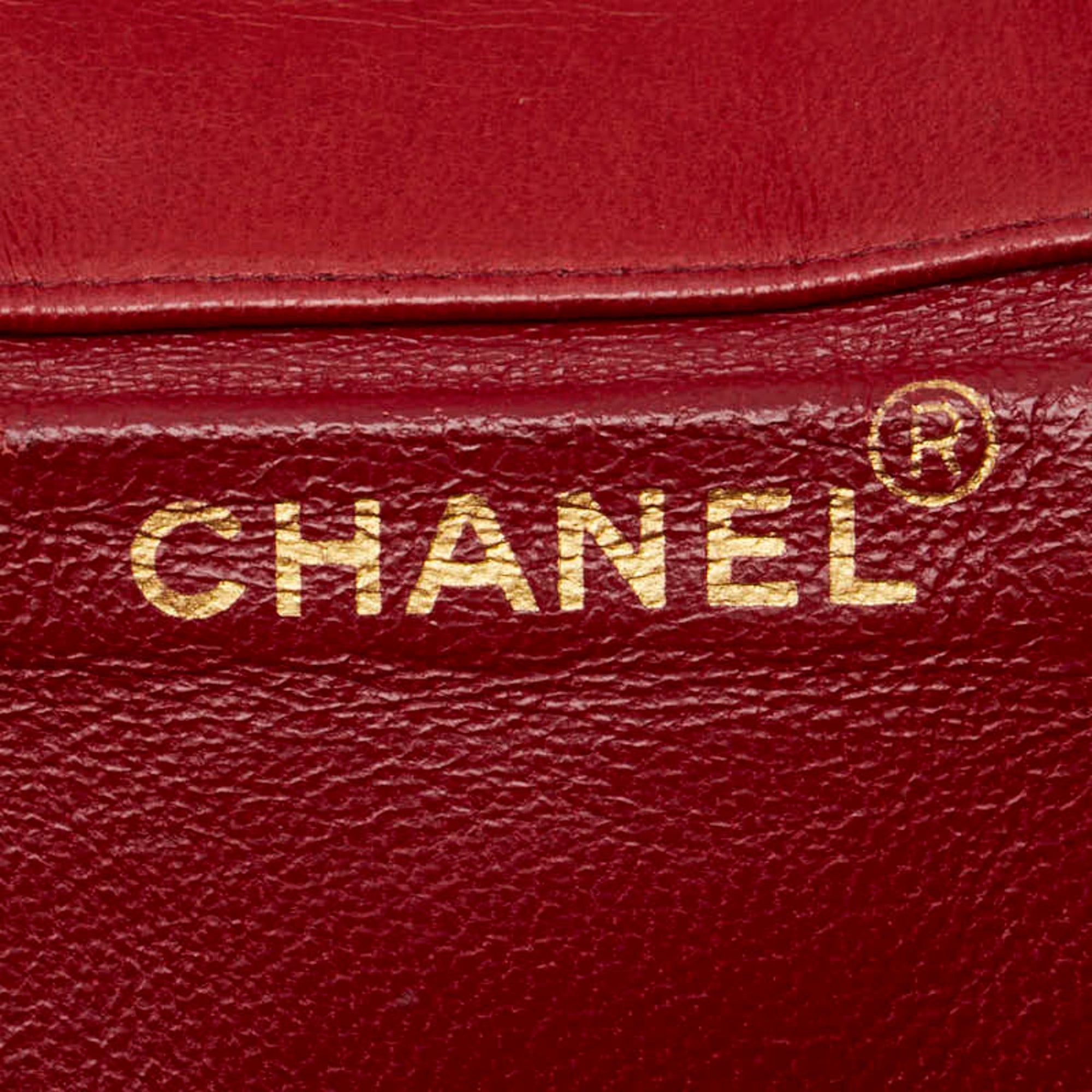 Chanel Red Color Leather Backpack