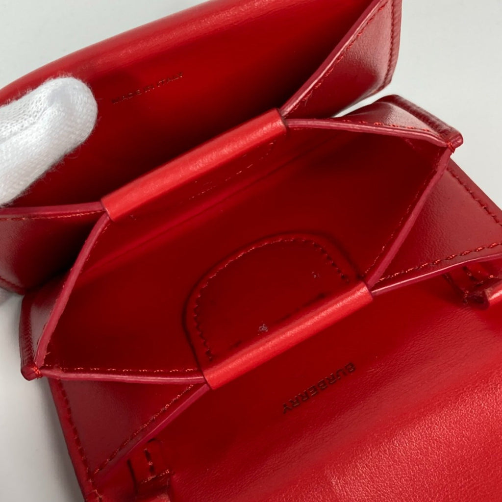 Burberry Red Leather Wallet (Bi-Fold)