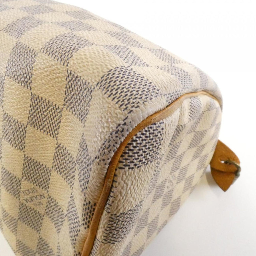 Louis Vuitton Azur White Coated Canvas Boston Bag