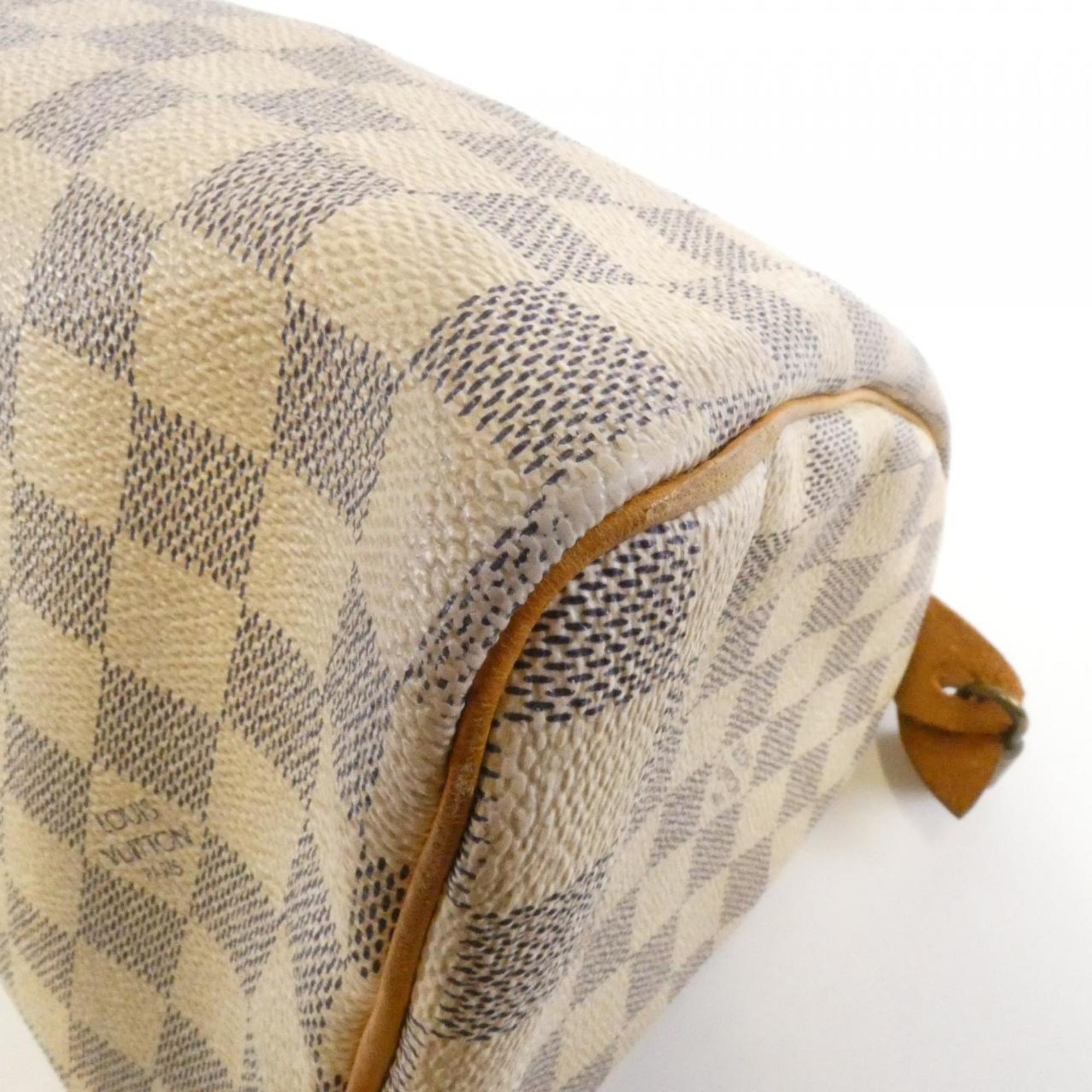 Louis Vuitton Azur White Coated Canvas Boston Bag