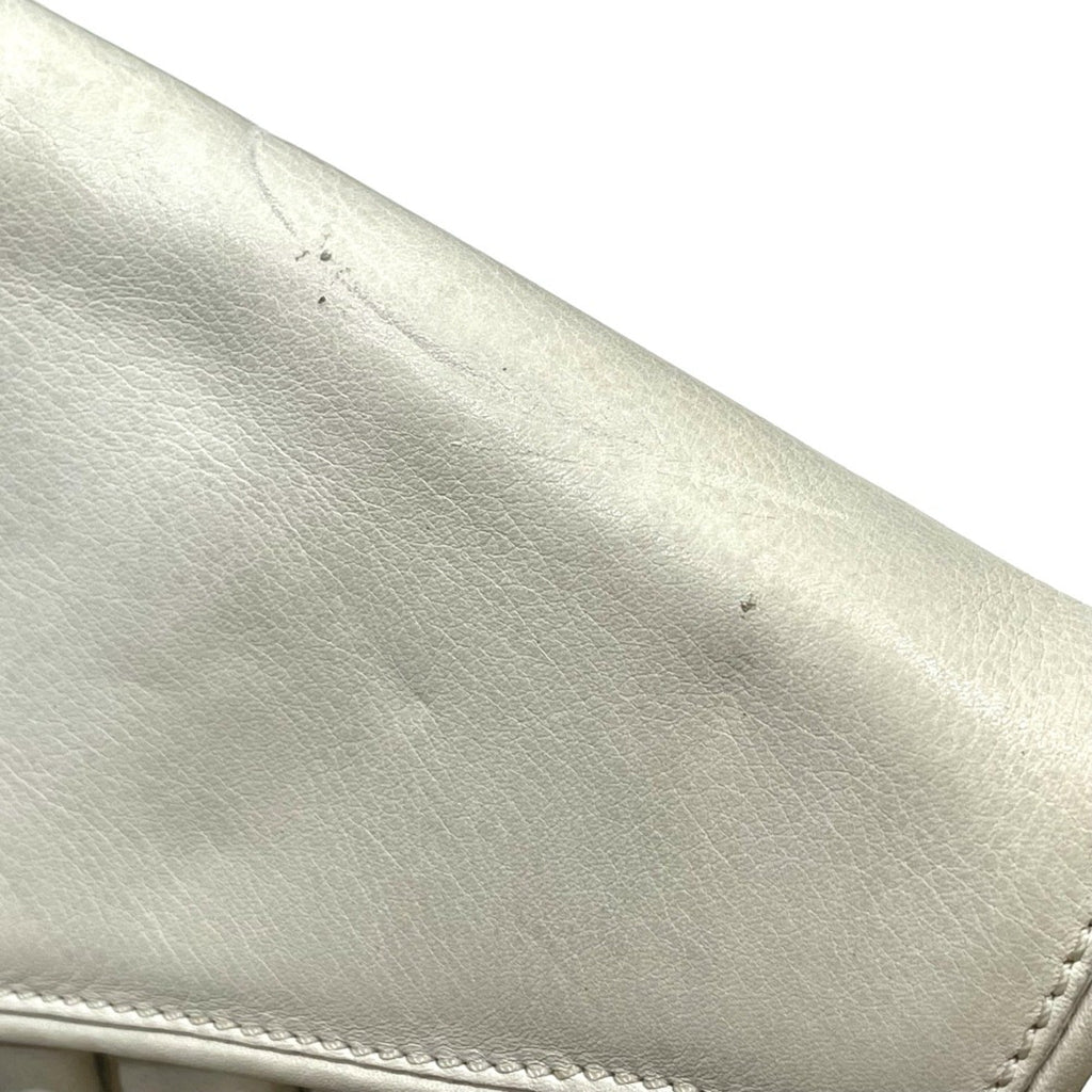 Celine White Leather Shoulder Bag