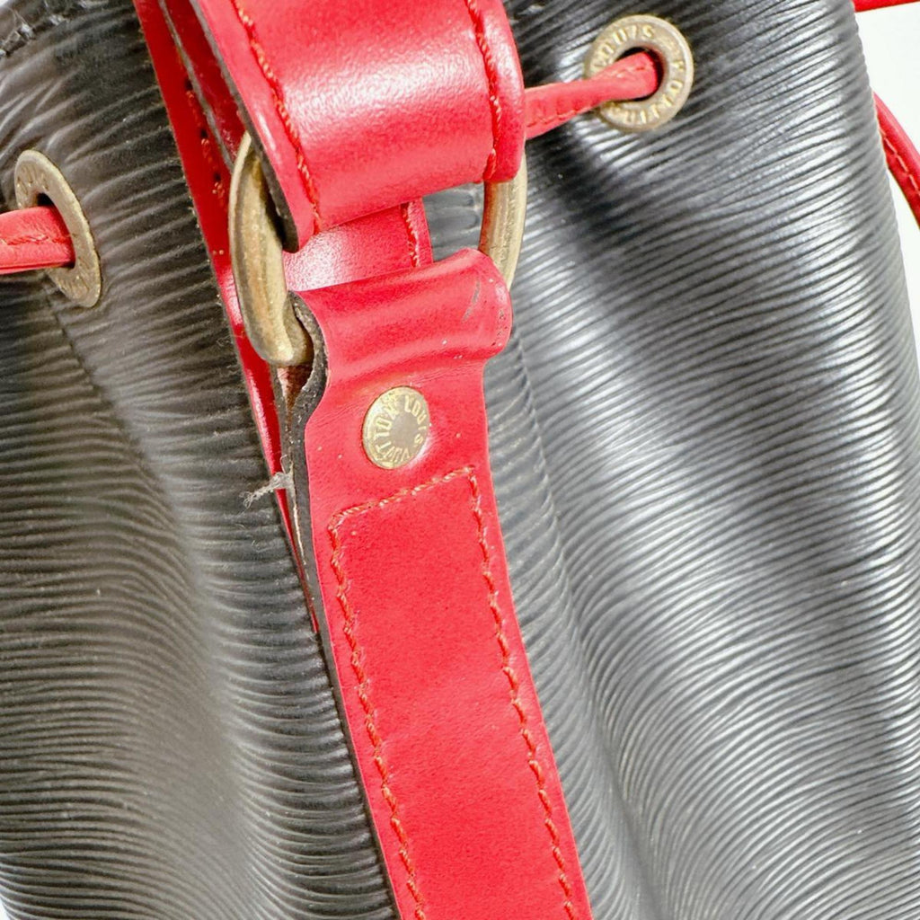 Louis Vuitton Black Castilian Red Noir Epi Leather Shoulder Bag