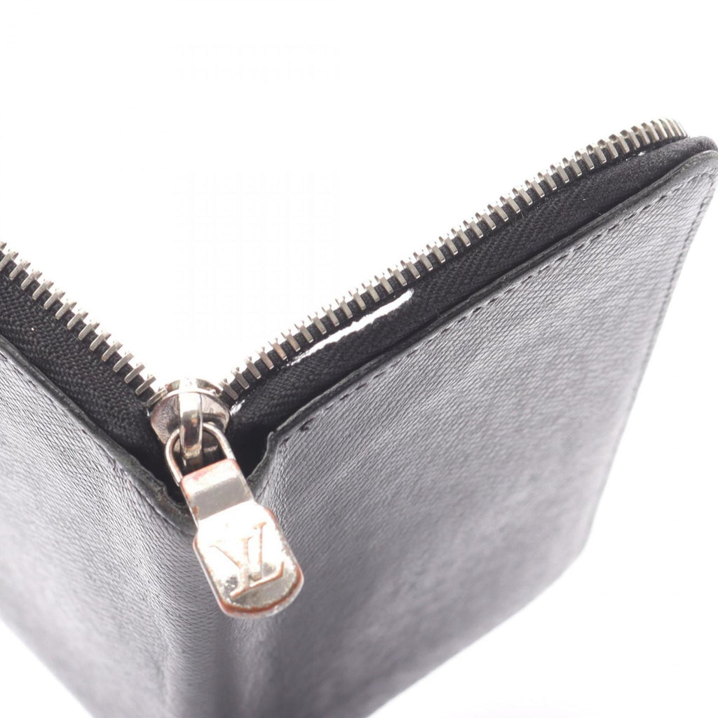Louis Vuitton Taiga Black Taiga Leather Long Wallet