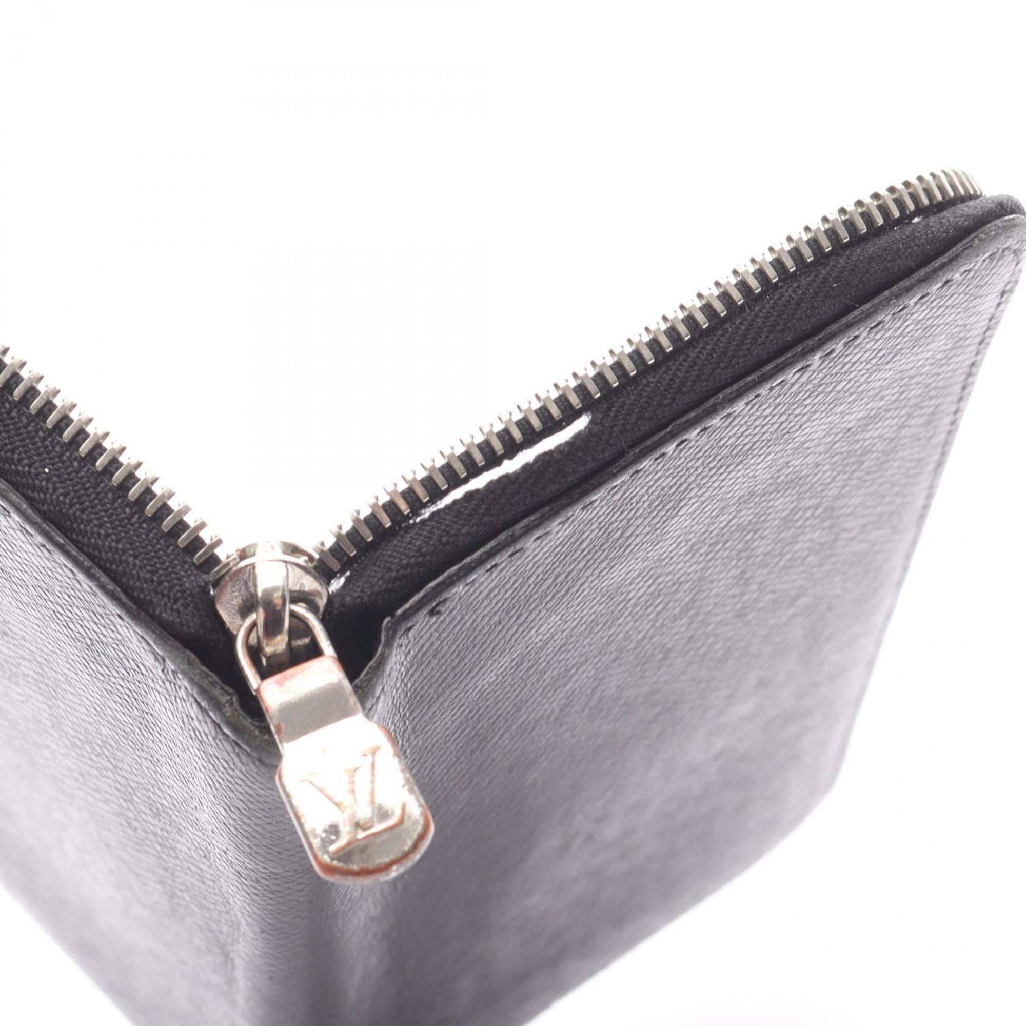 Louis Vuitton Taiga Black Taiga Leather Long Wallet
