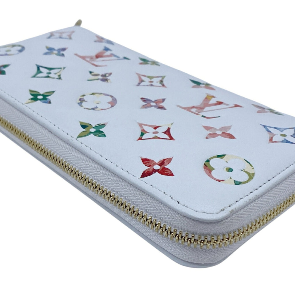 Louis Vuitton Multi-Color White Leather Long Wallet
