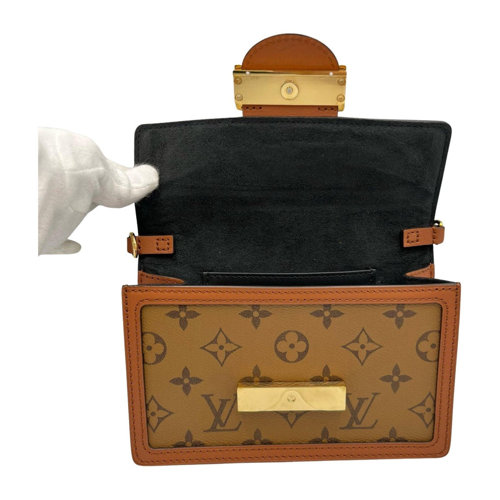 Louis Vuitton Brown Leather Shoulder Bag