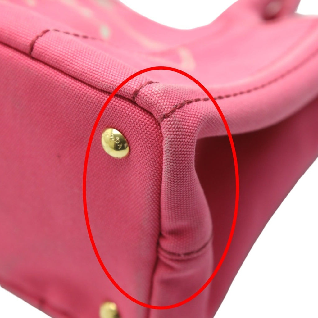 Prada Canapa Pink Cotton Canvas Tote Bag