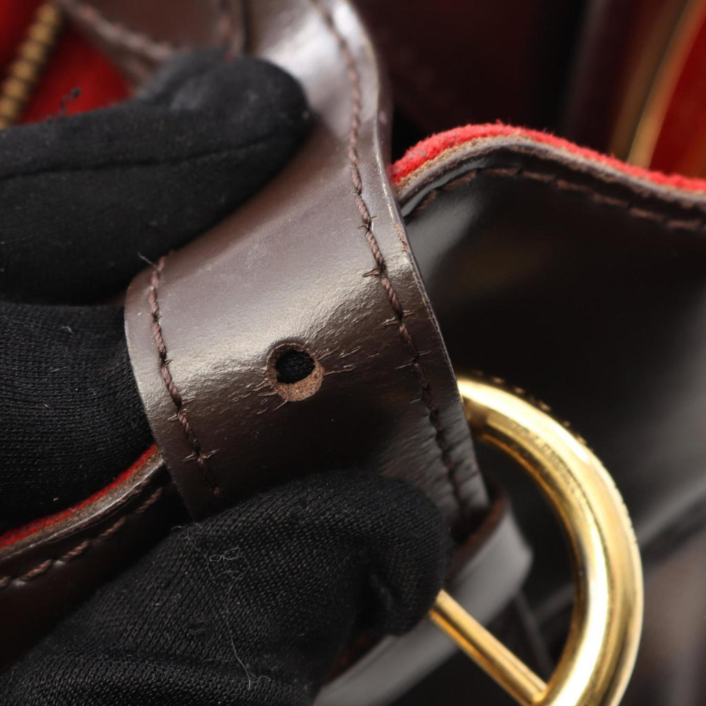 Louis Vuitton Brown Coated Canvas Leather Handbag