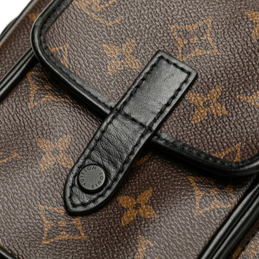 Louis Vuitton Monogram Macassar Black Brown Pvc Leather Shoulder Bag