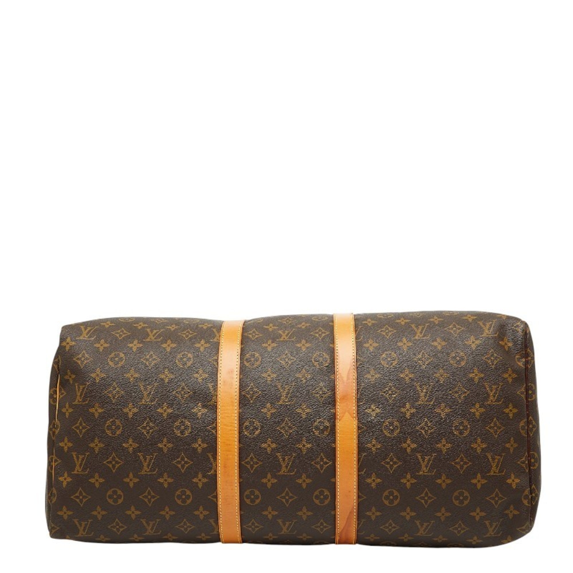 Louis Vuitton Brown Pvc Leather Boston Bag