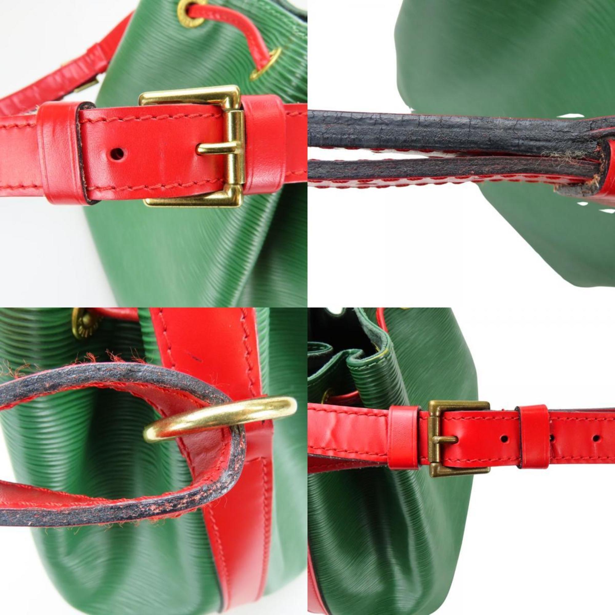 Louis Vuitton Epi Green Red Color Epi Leather Shoulder Bag