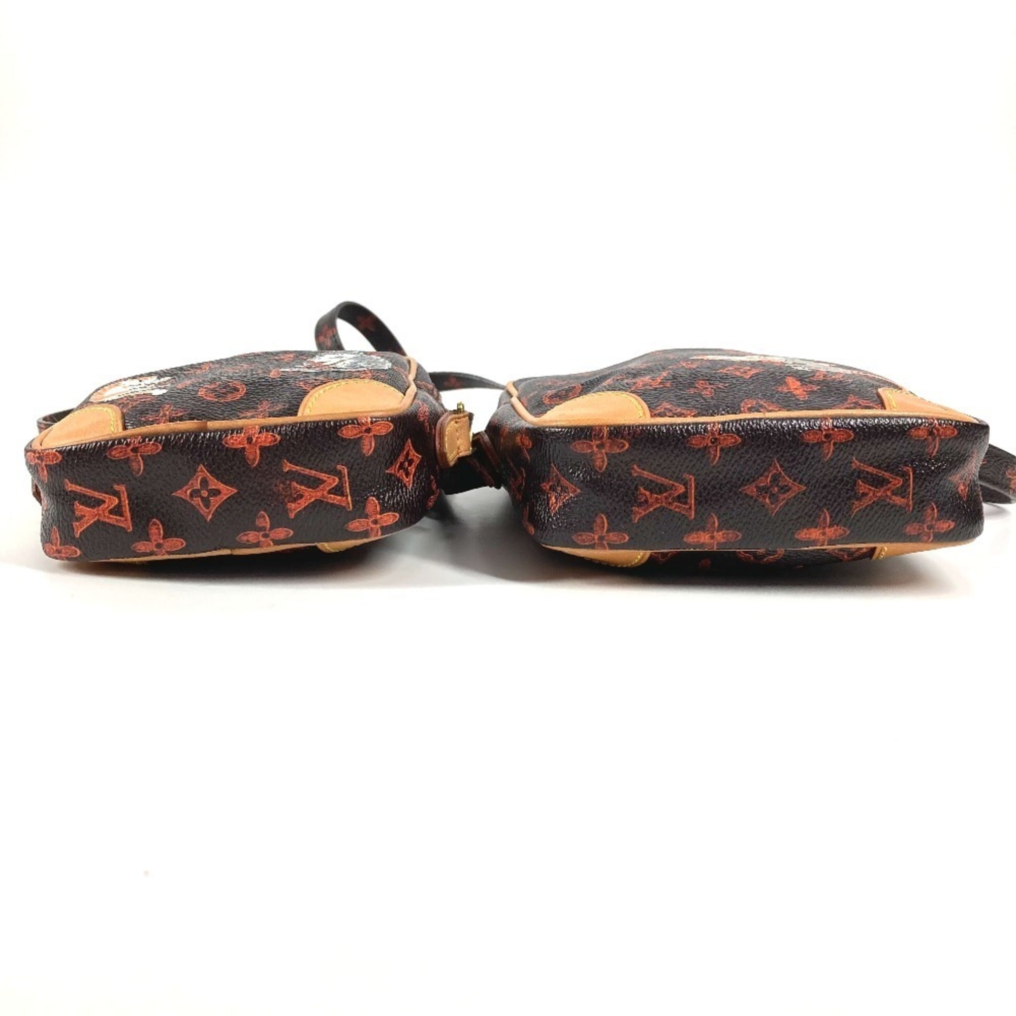 Louis Vuitton Brown Orange Monogram Pochette Shoulder Bag
