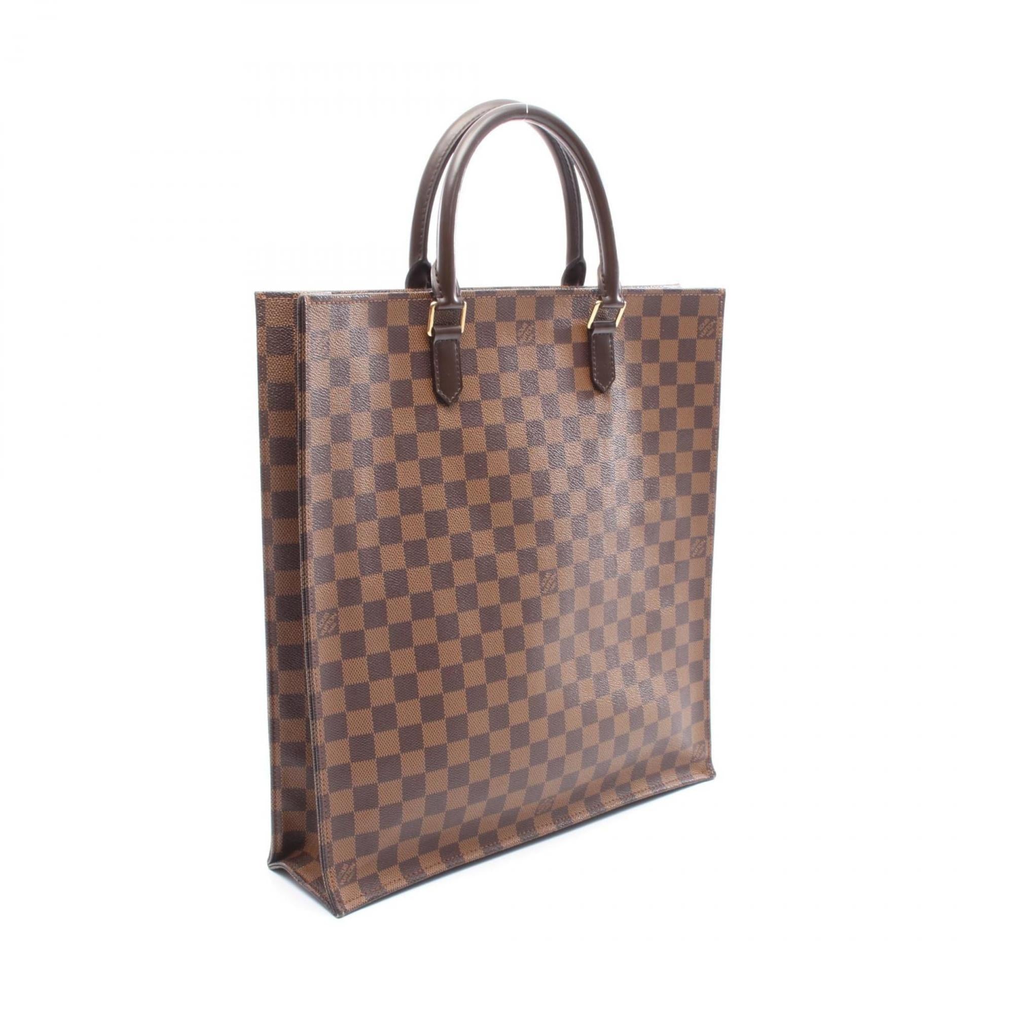 Louis Vuitton Brown Damier Canvas Coated Canvas Damier Canvas Leather Tote Bag
