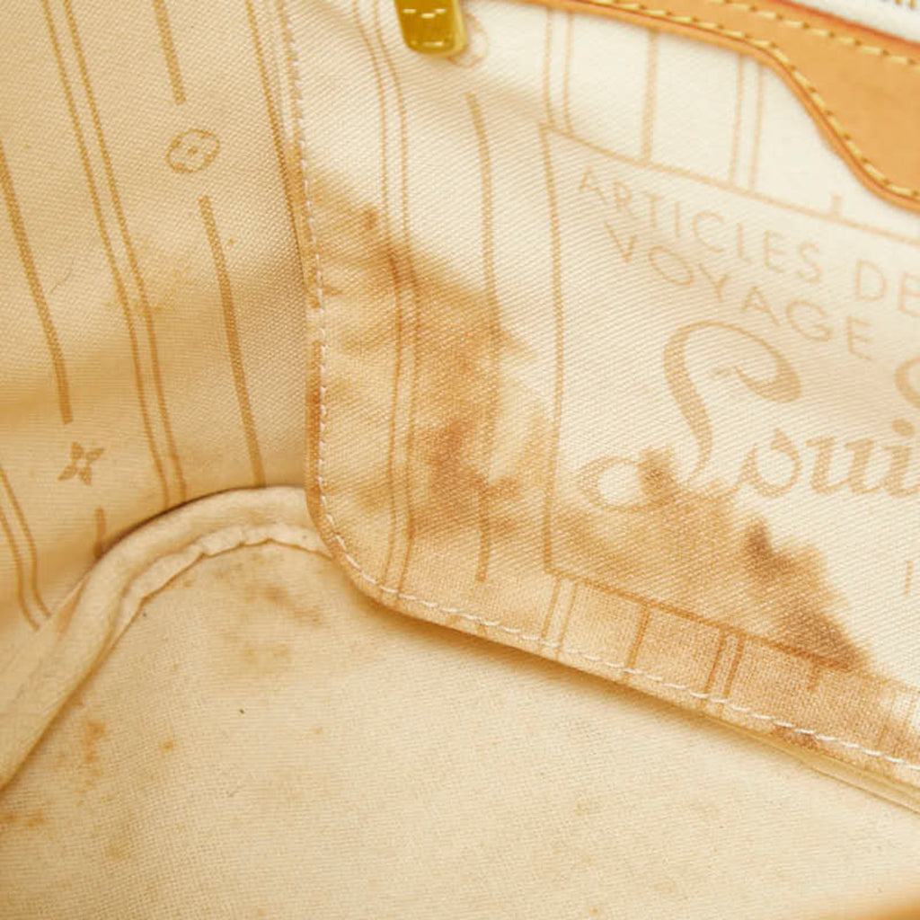 Louis Vuitton White Pvc Leather Tote Bag