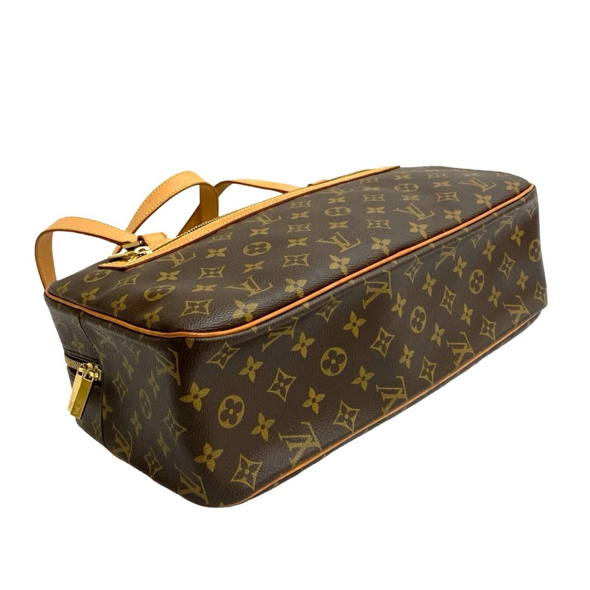 Louis Vuitton Brown Leather Pvc Boston Bag Shoulder Bag