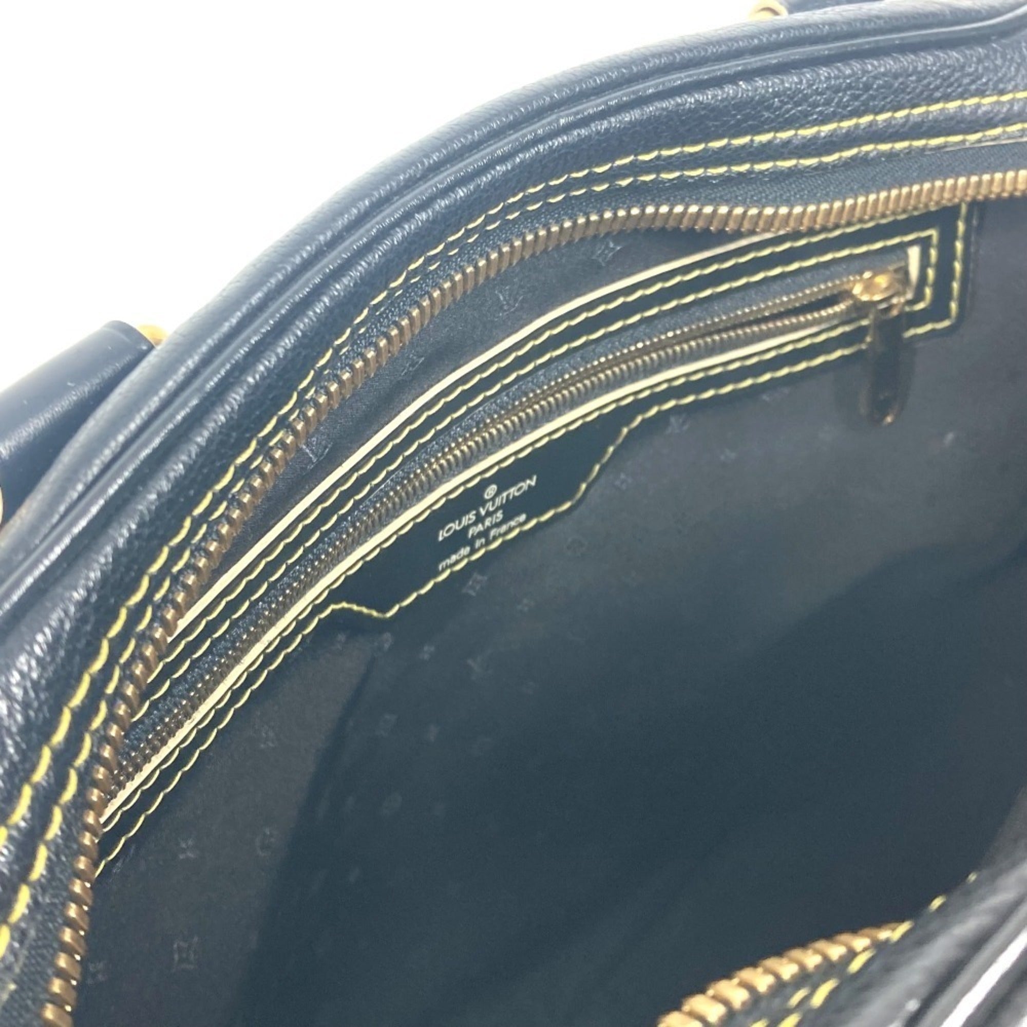 Louis Vuitton Suhali Black Noir Suhali Leather Boston Bag Handbag Shoulder Bag