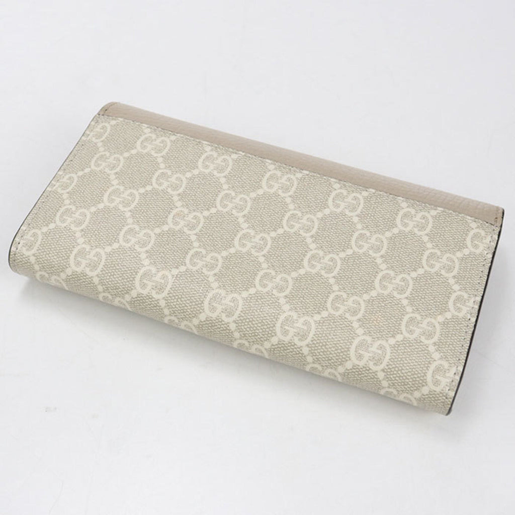 Gucci Beige Gg Supreme Long Wallet (Bi-Fold) (Pre-Owned)