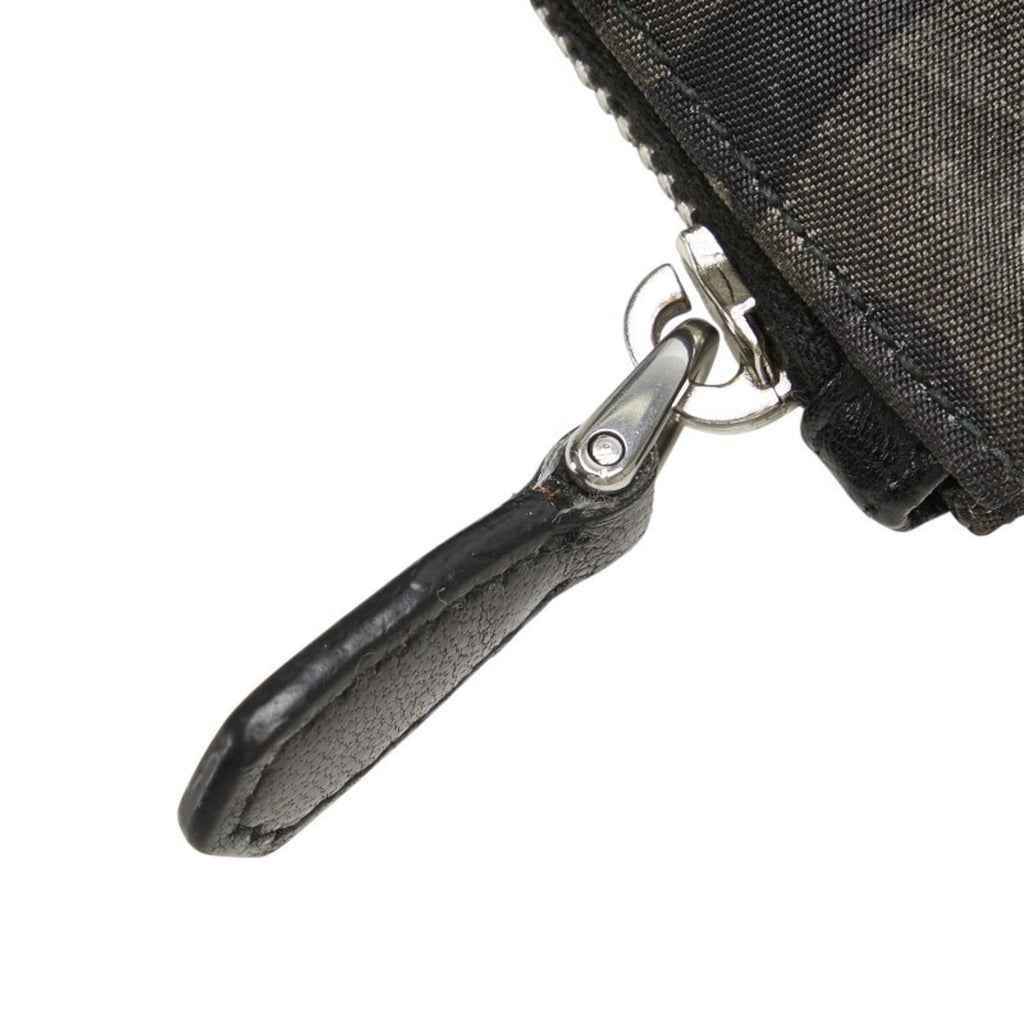 Prada Black Camouflage Gray Nylon Leather Coin Purse/Coin Case