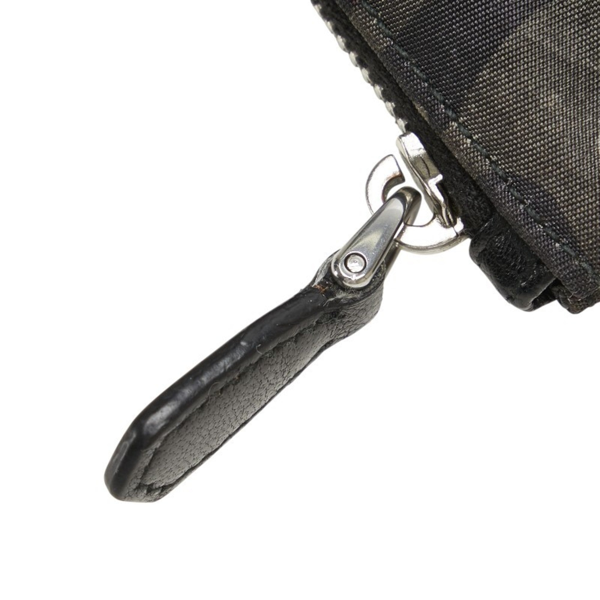 Prada Black Camouflage Gray Nylon Leather Coin Purse/Coin Case