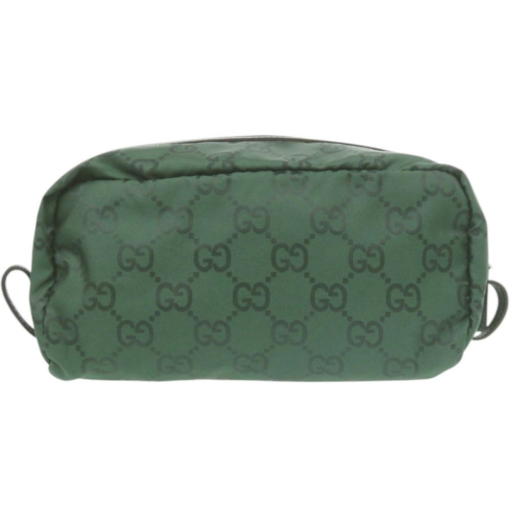Gucci Green Nylon Handbag Pouch (Pre-Owned)