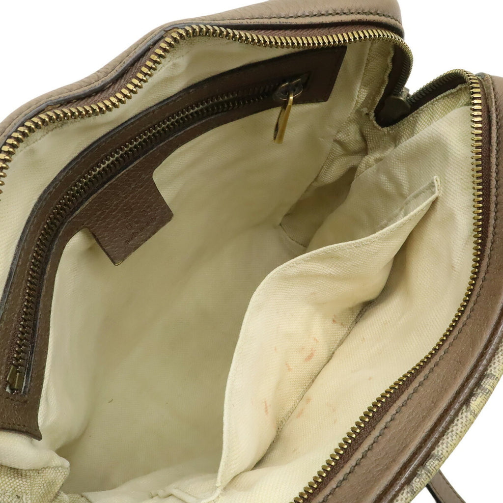 Gucci Beige Brown Green Red Color Yellow Gg Supreme Handbag (Pre-Owned)