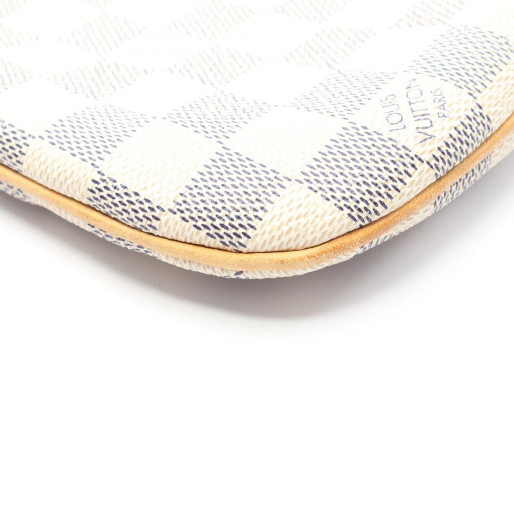 Louis Vuitton White Damier Azur Leather Shoulder Bag
