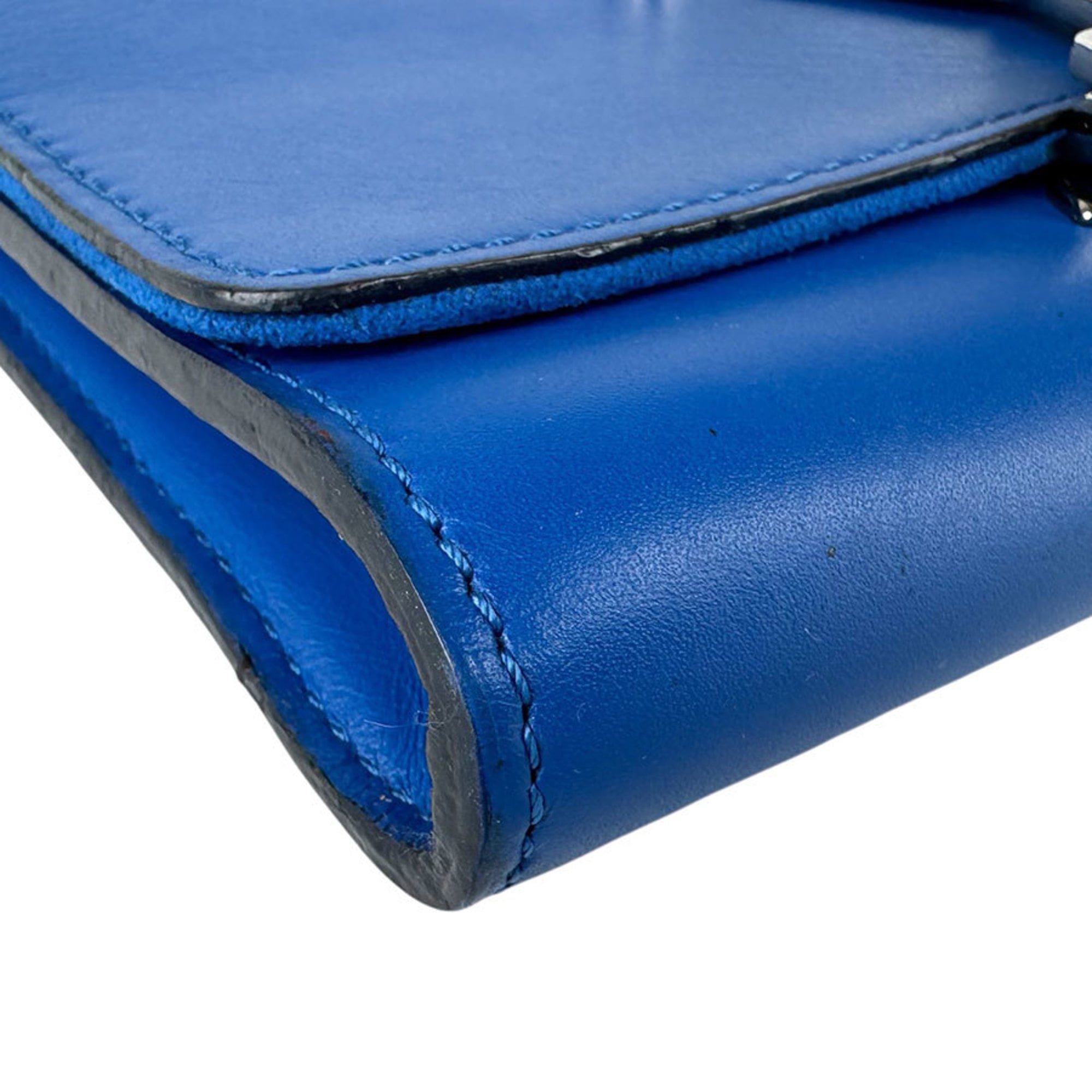Louis Vuitton Blue Leather Pochette Shoulder Bag