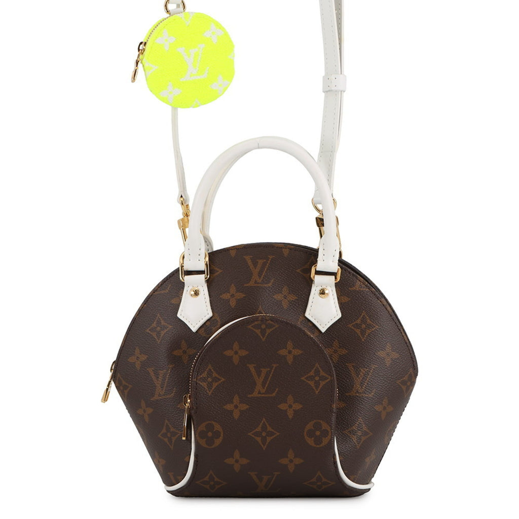Louis Vuitton Brown Monogram White Yellow Monogram Handbag Shoulder Bag