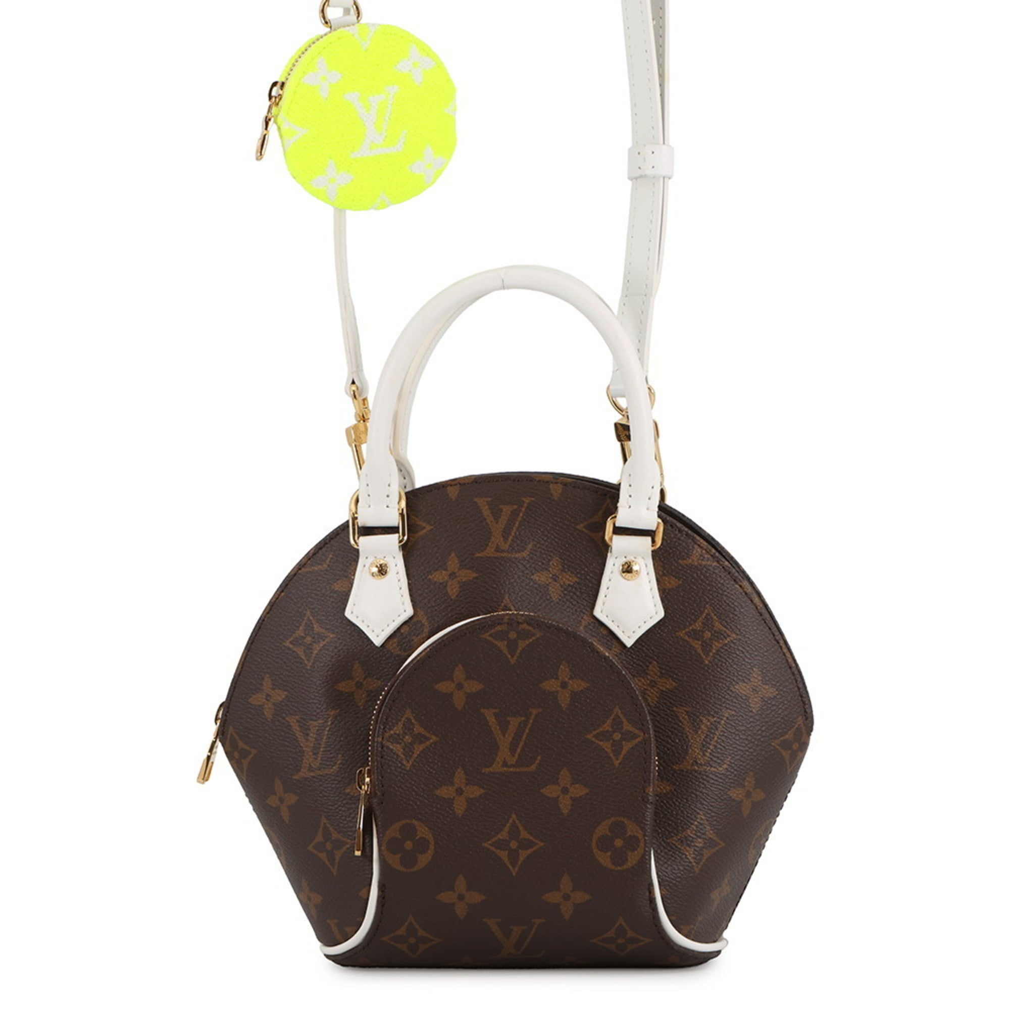 Louis Vuitton Brown Monogram White Yellow Monogram Handbag Shoulder Bag