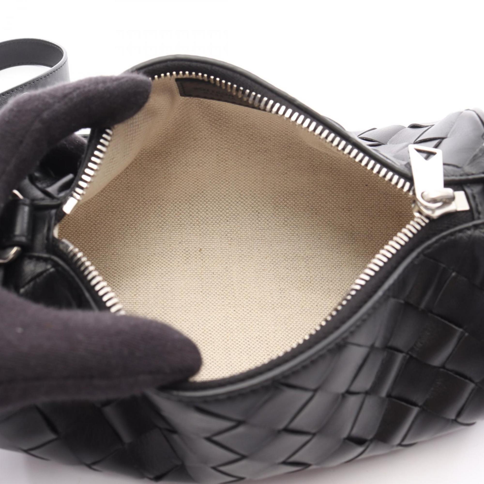 Bottega Veneta Black Intrecciato Shoulder Bag