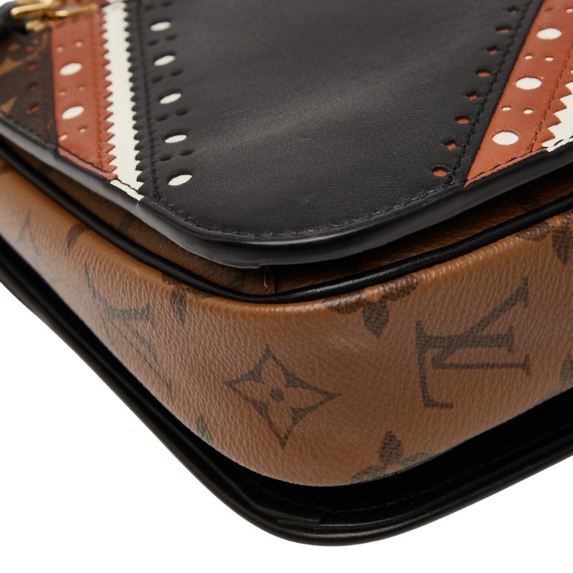 Louis Vuitton Monogram Reverse Black Brown Pvc Leather Handbag Shoulder Bag