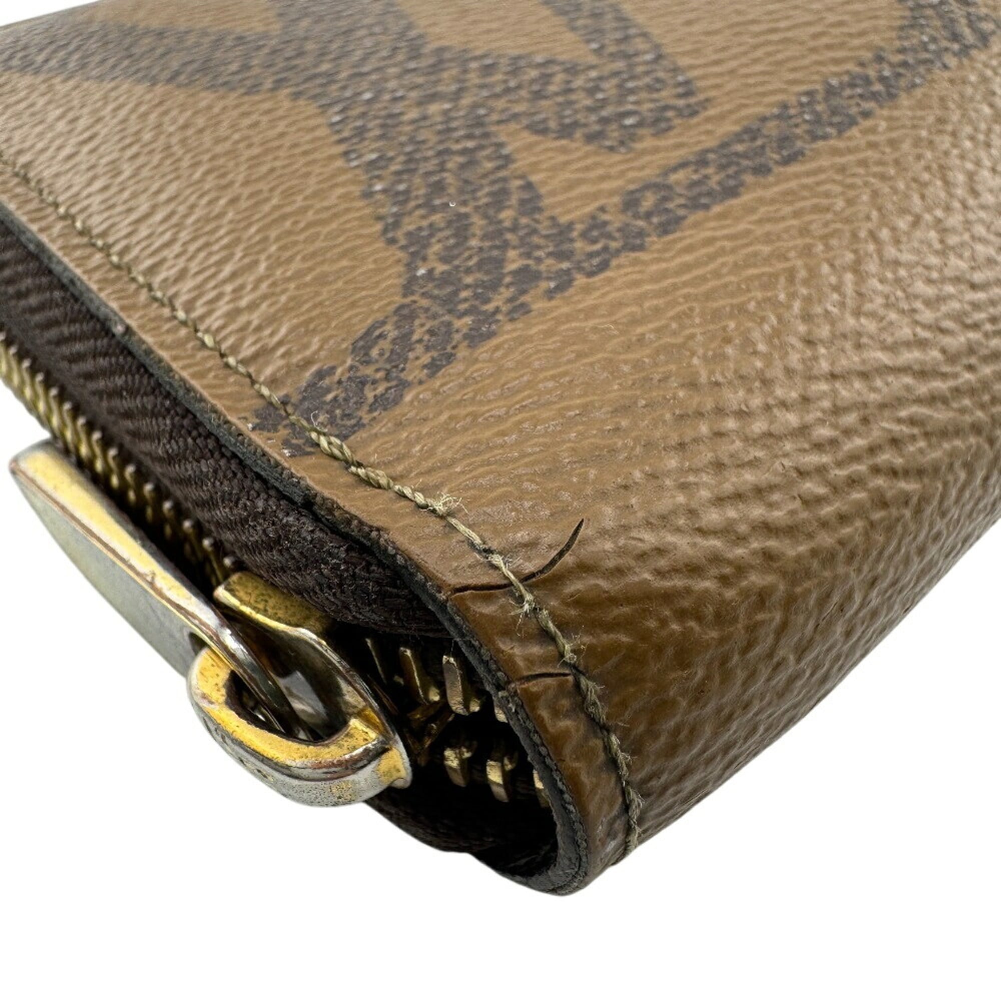 Louis Vuitton Brown Leather Long Wallet