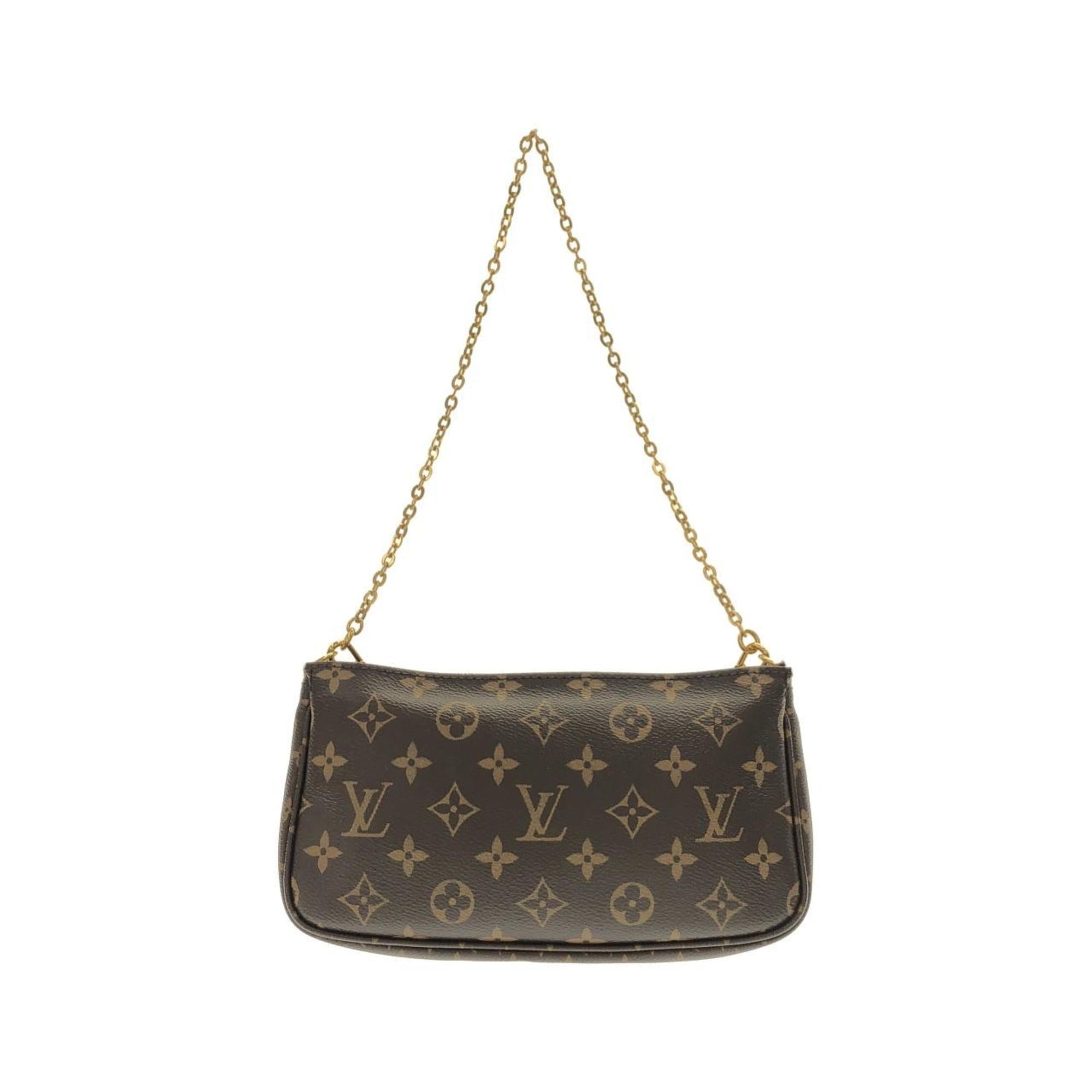 Louis Vuitton Brown Rose Clair Coated Canvas Pochette Shoulder Bag