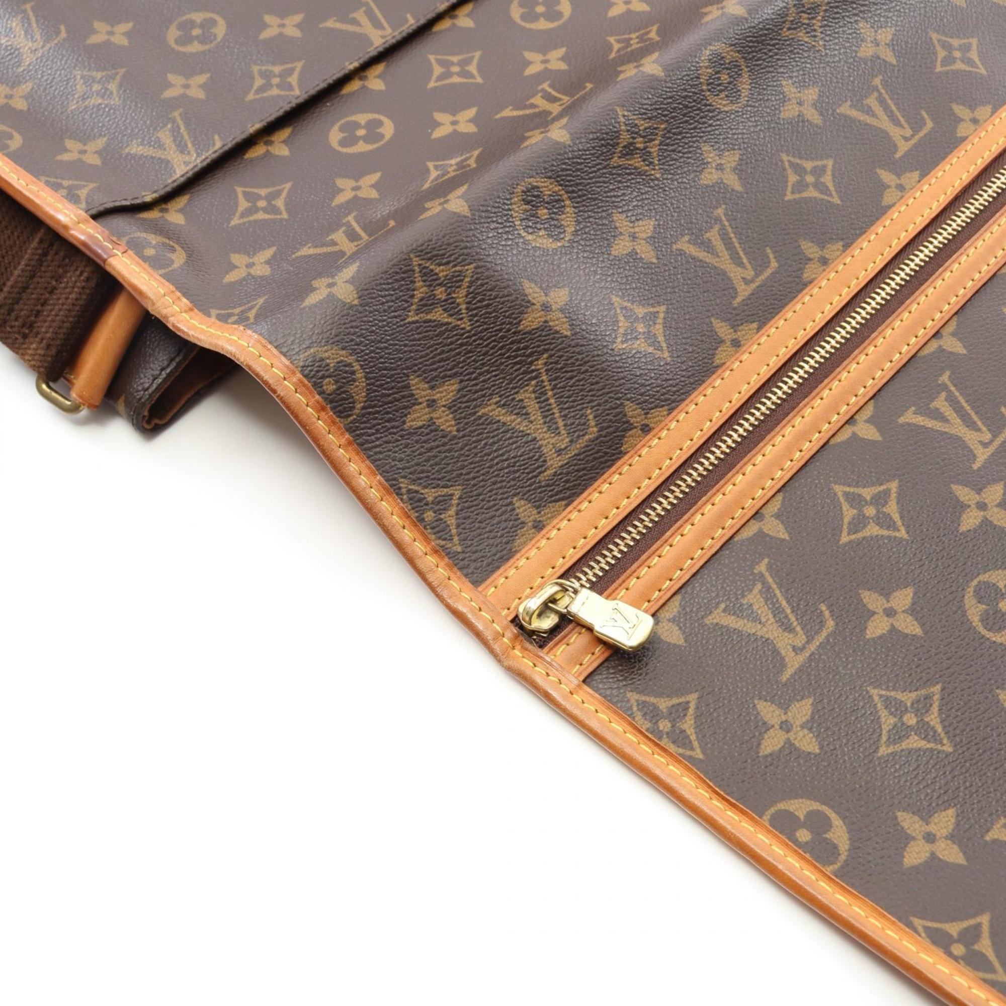 Louis Vuitton Brown Pvc Coated Canvas Leather Shoulder Bag