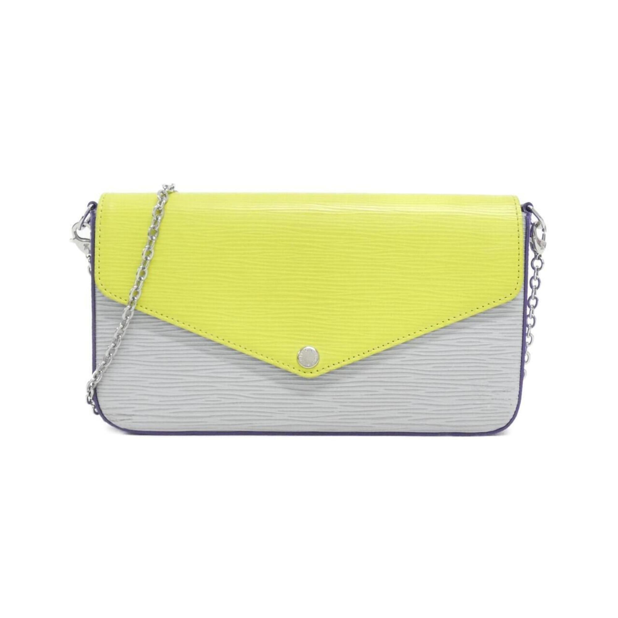 Louis Vuitton Yellow Leather Pochette Shoulder Bag