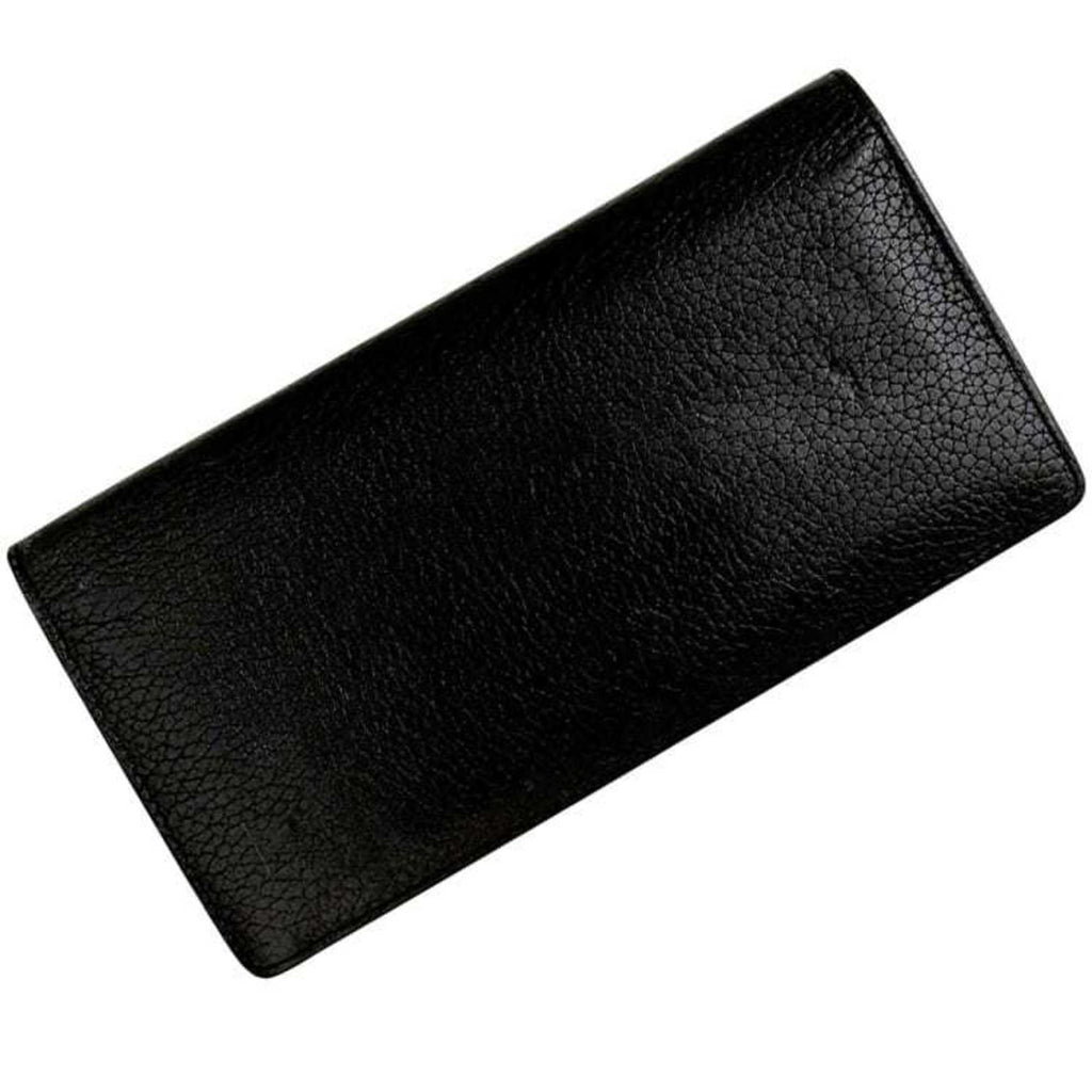 Louis Vuitton Black Noir Leather Long Wallet