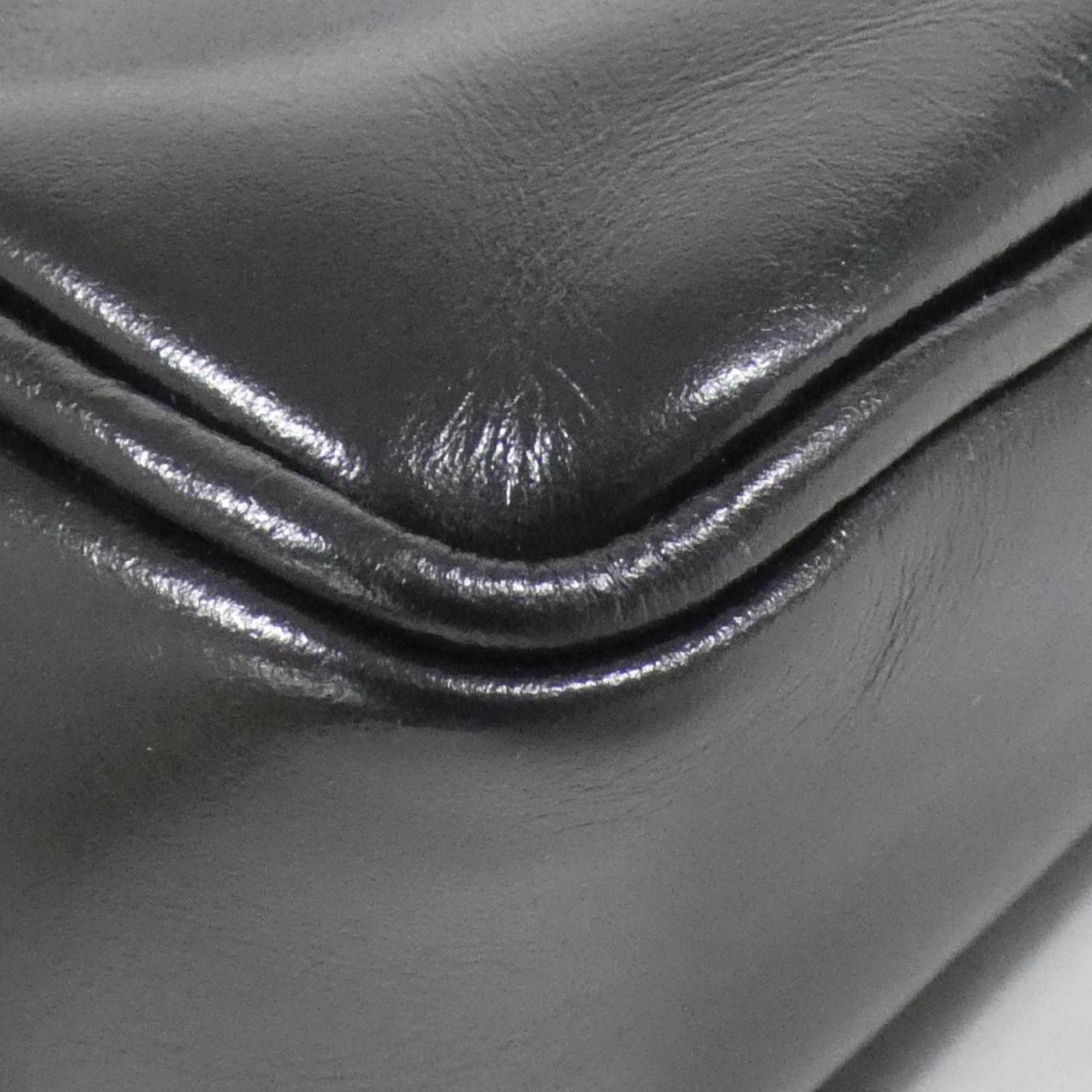 Louis Vuitton Black Leather Shoulder Bag