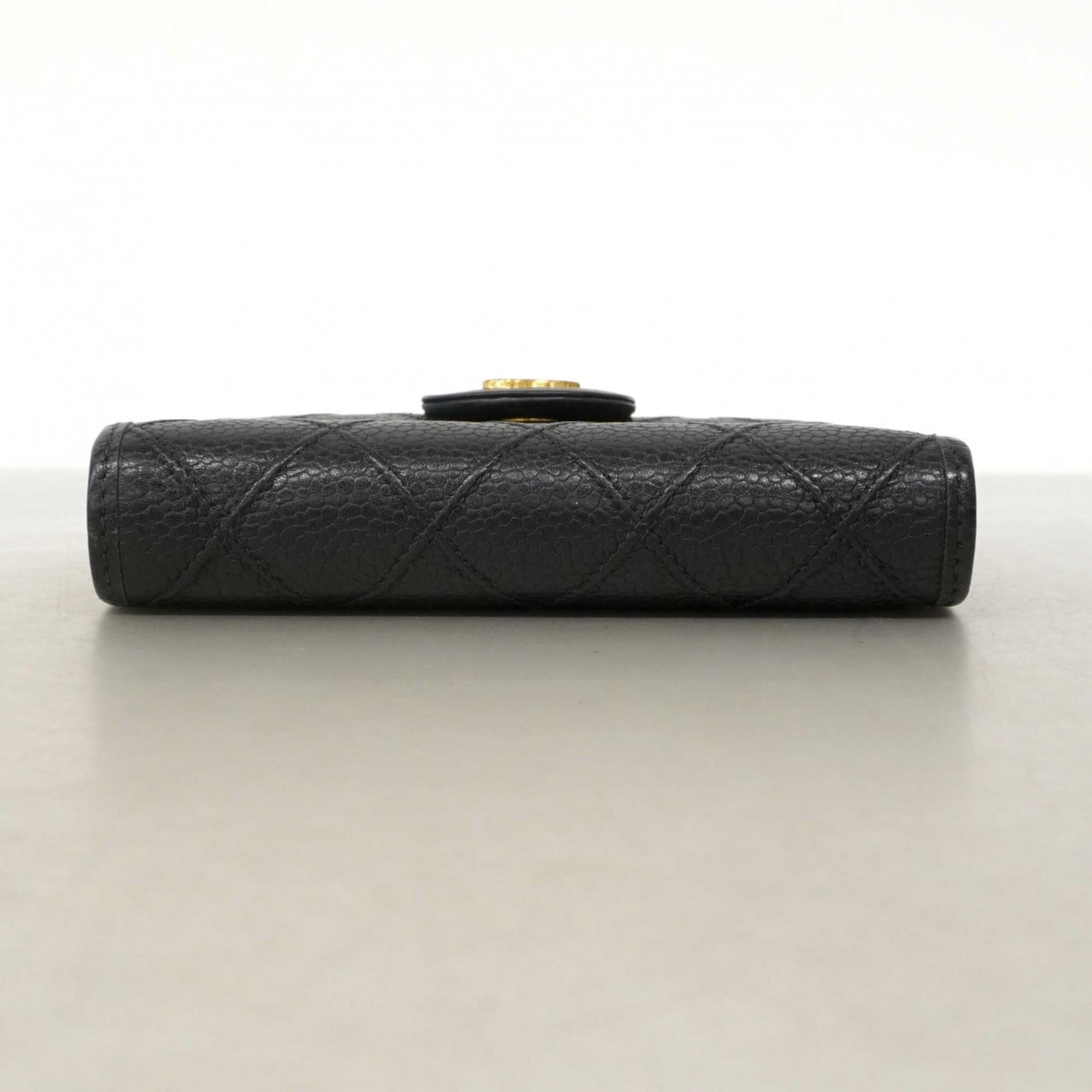 Chanel Black Grained Calfskin Wallet (Bi-Fold)