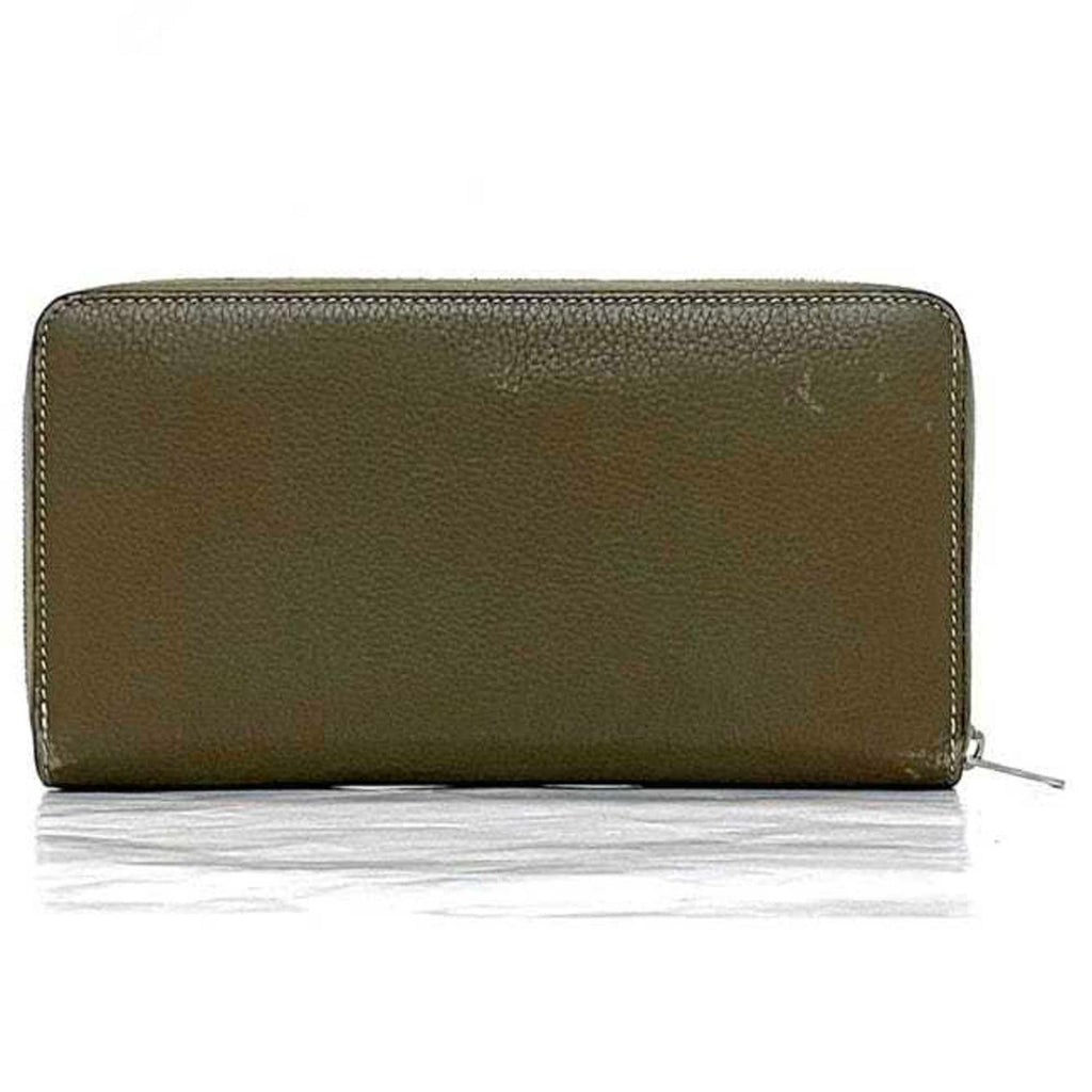 Celine Grayish Leather Long Wallet (Bi-Fold)