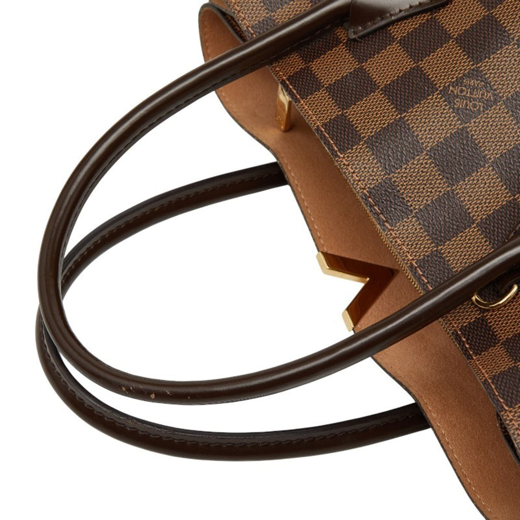 Louis Vuitton Brown Ebene Pvc Leather Shoulder Bag Tote Bag