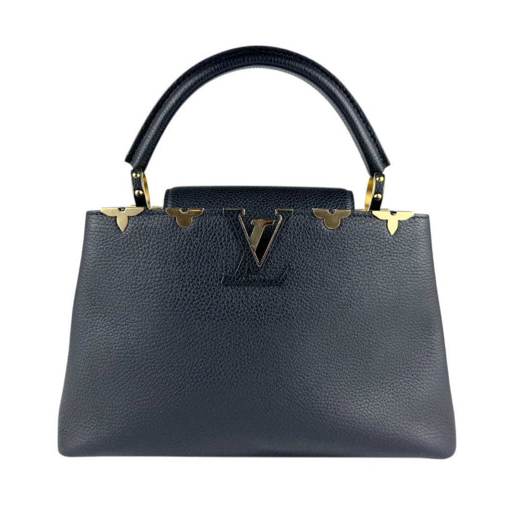 Louis Vuitton Noir Leather Handbag Shoulder Bag