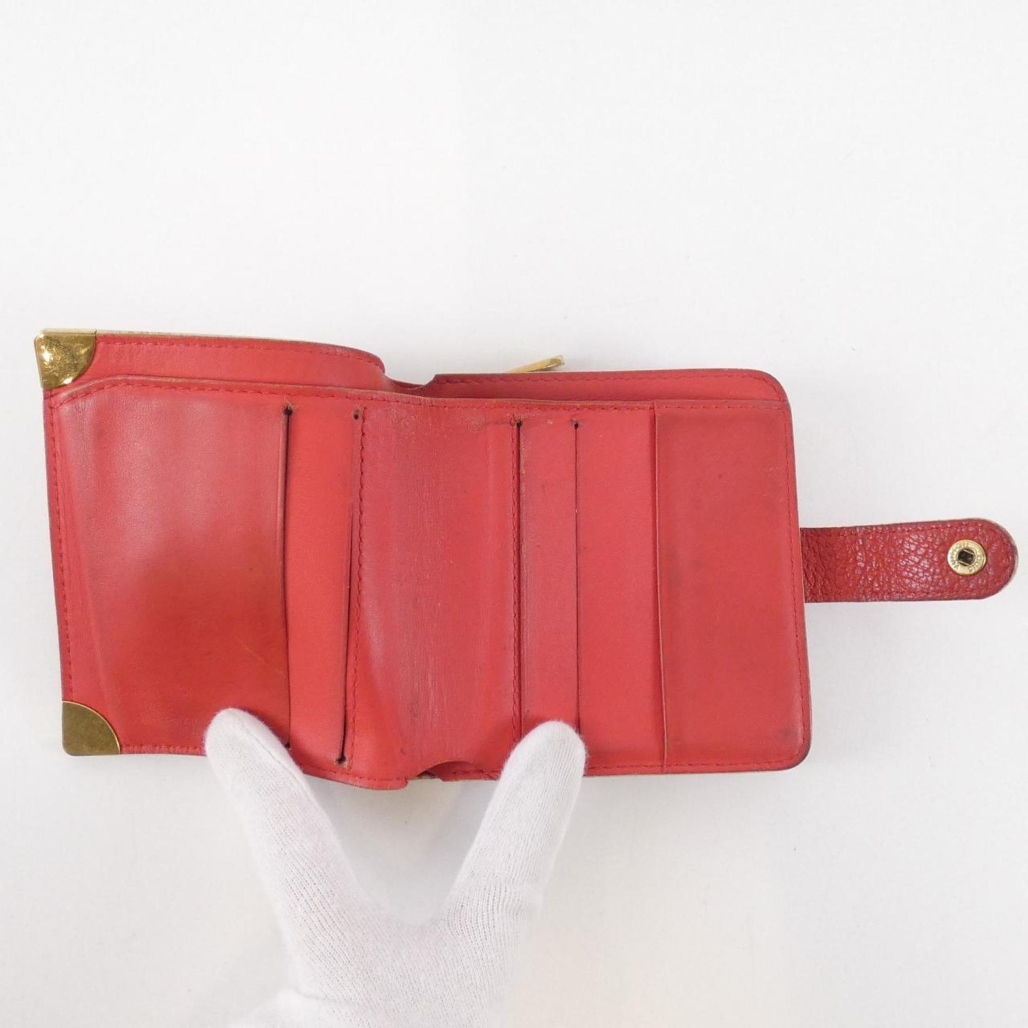 Louis Vuitton Red Color Leather Wallet
