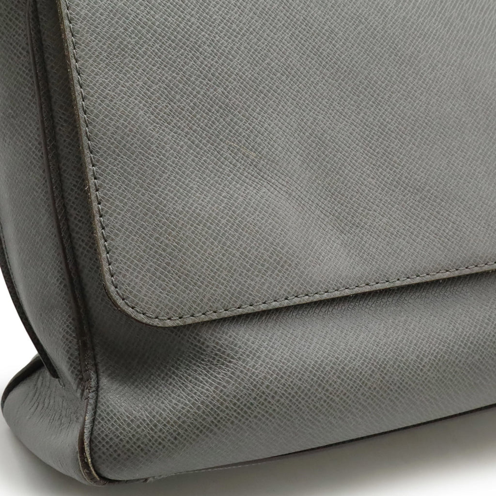 Louis Vuitton Gray Leather Handbag Shoulder Bag