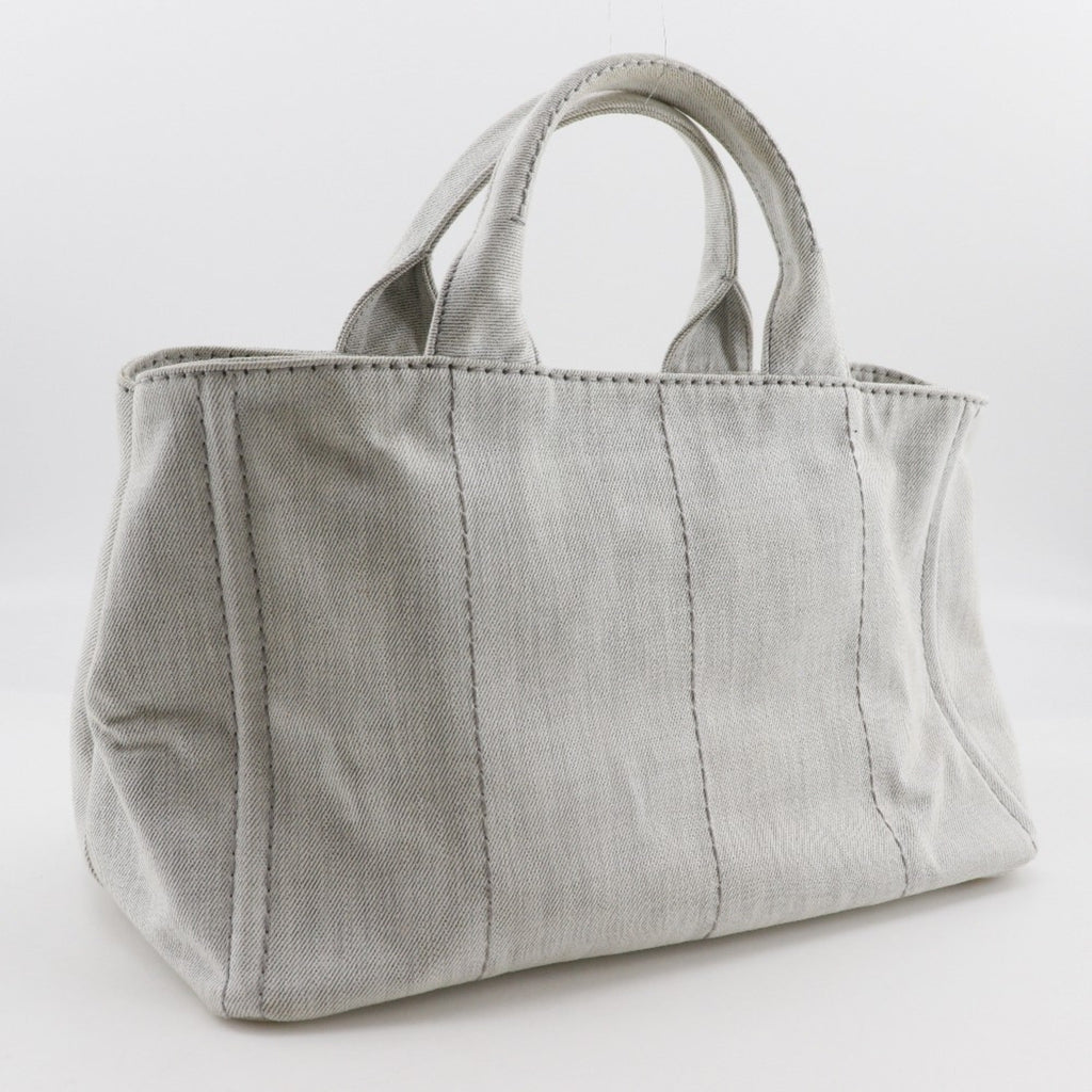 Prada Light Gray Denim Handbag