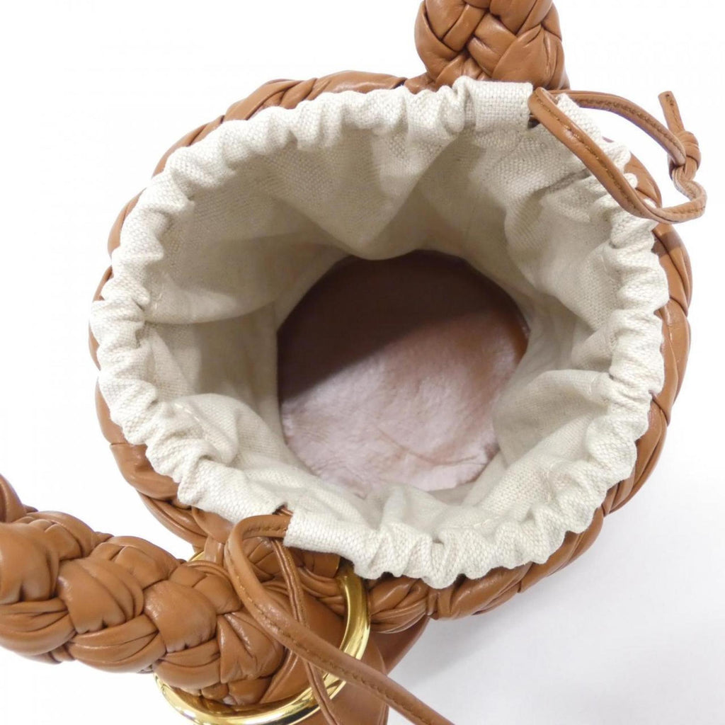 Bottega Veneta Beige Brown Leather Shoulder Bag