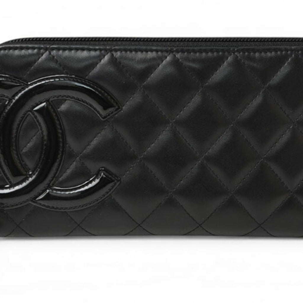Chanel Black Cambon Ligne Long Wallet (Bi-Fold)