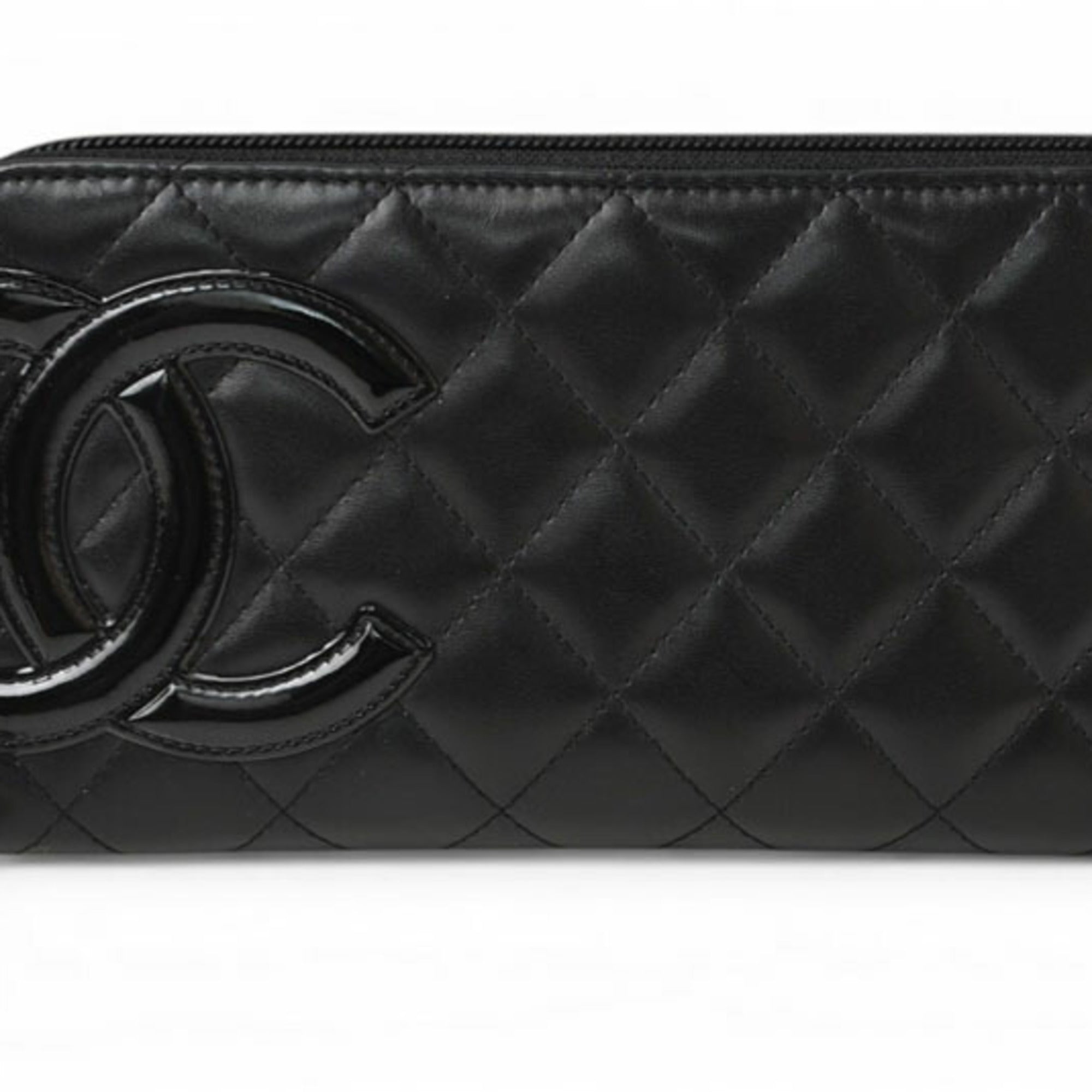 Chanel Black Cambon Ligne Long Wallet (Bi-Fold)