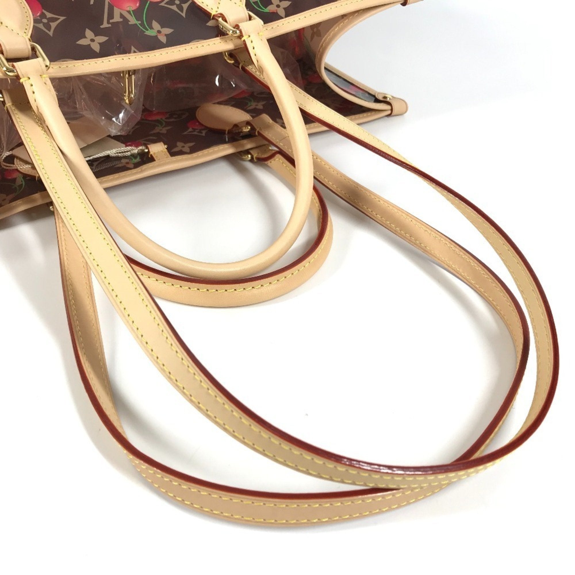 Louis Vuitton Brown Clear Monogram Red Color Monogram Shoulder Bag